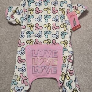 Disney Dog- Multicolor Mickey Mouse Design Love Large Pet Pajamas Soft Pj